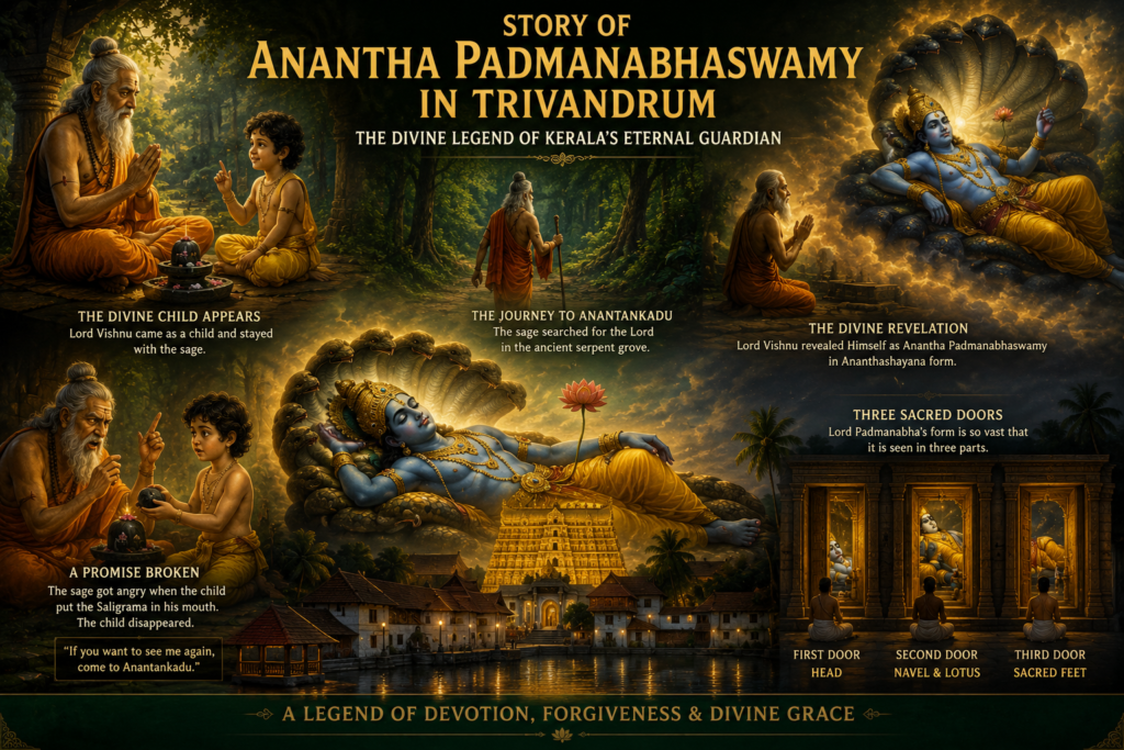 Story of Anantha Padmanabhaswamy in Trivandrum